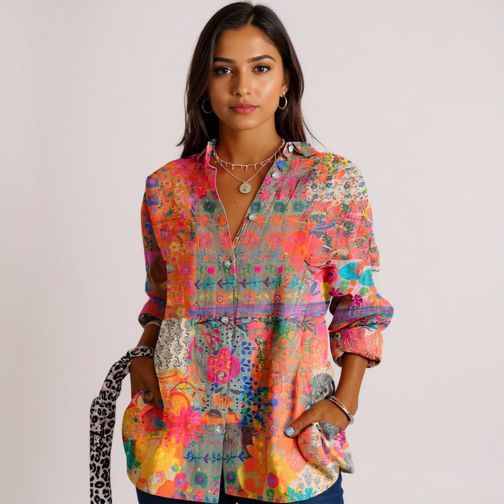 DALIA™ | Дамска цветна блуза