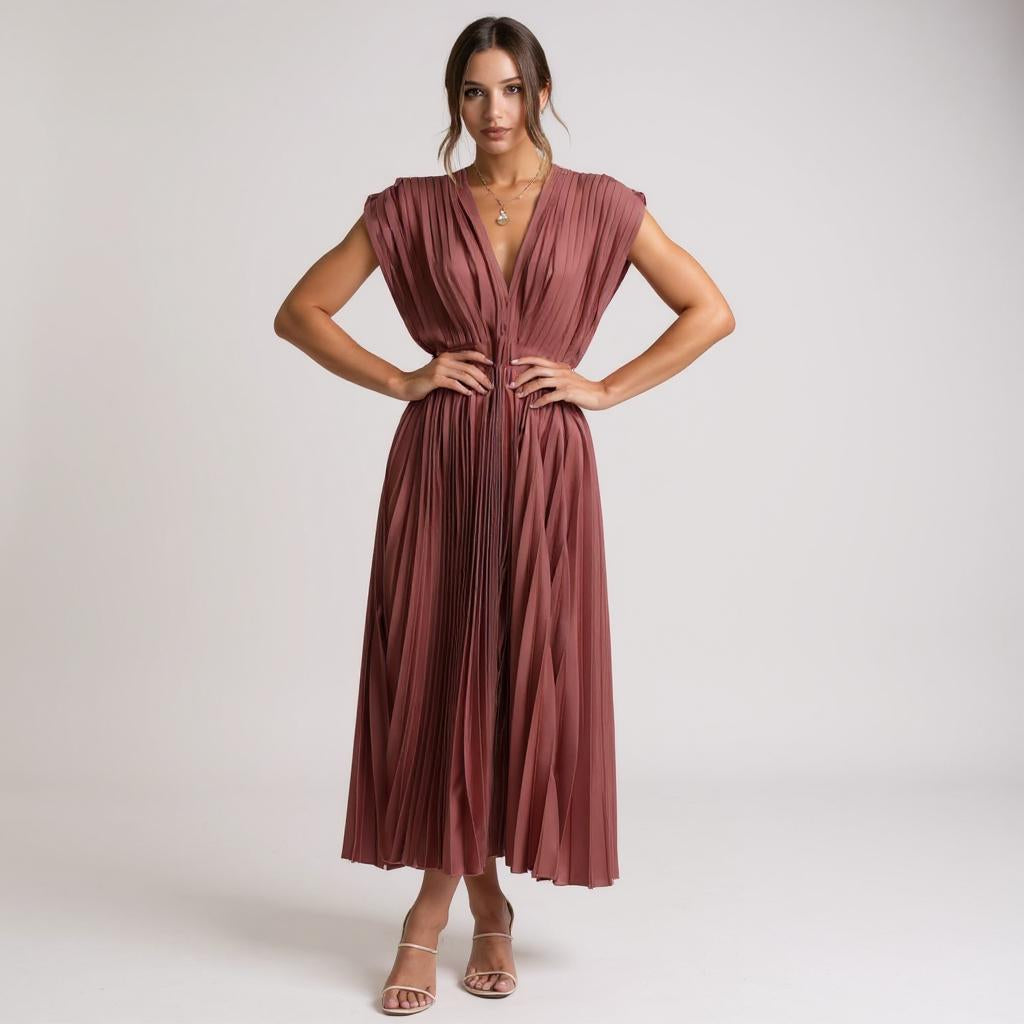 CECILIA | Рокля с V-образно деколте