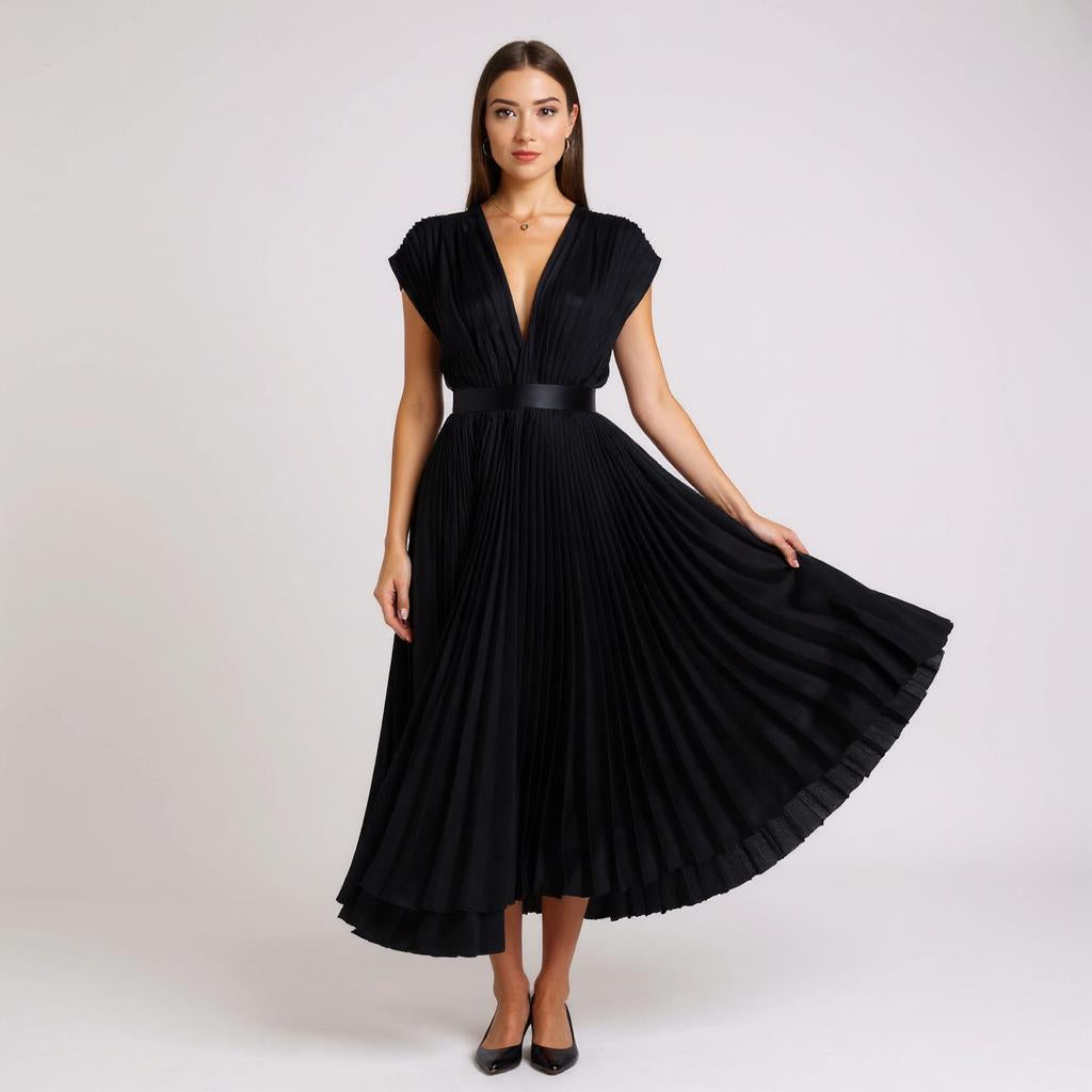 CECILIA | Рокля с V-образно деколте