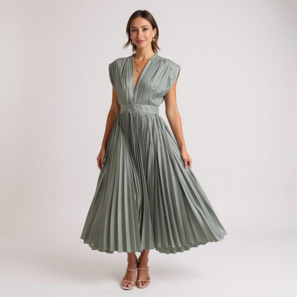 CECILIA | Рокля с V-образно деколте