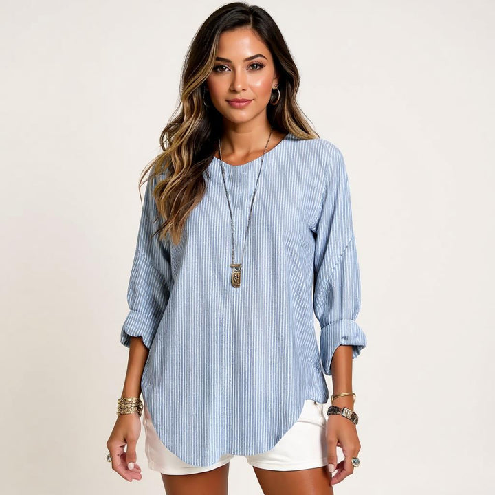 Rhea™ | Модерна райе блуза