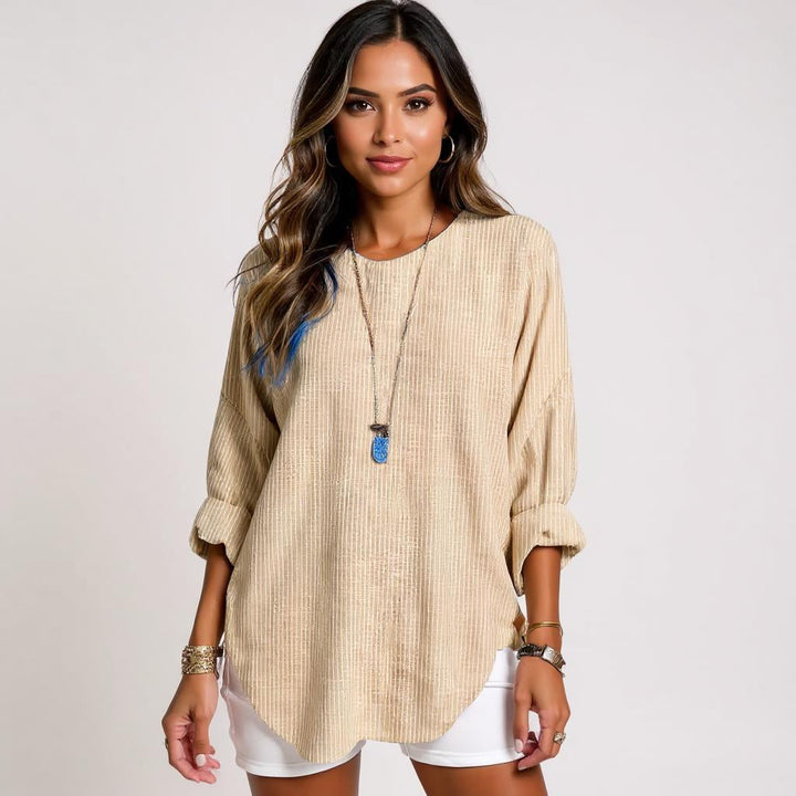Rhea™ | Модерна райе блуза