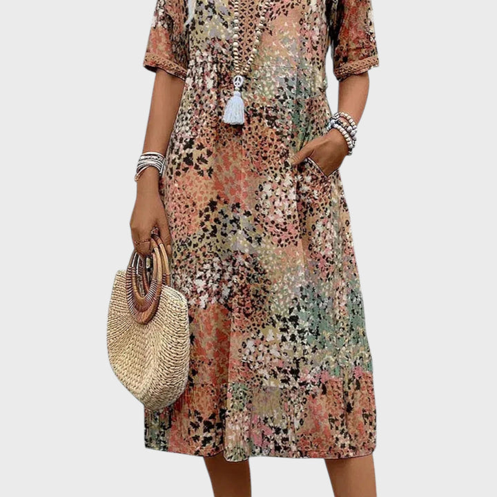 FLAVIA | Рокля с V-образно деколте