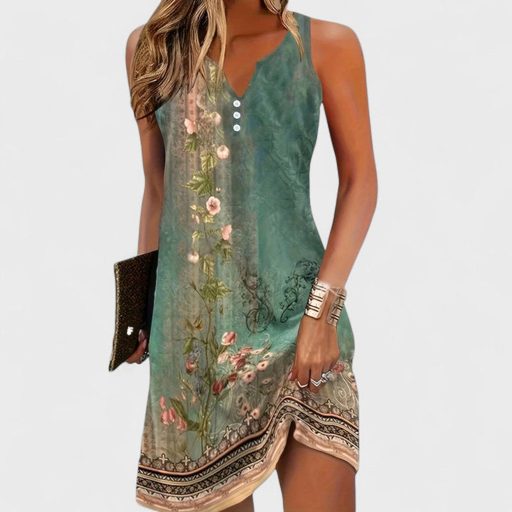 Дила | Без ръкави, удобно мини-платье за жени