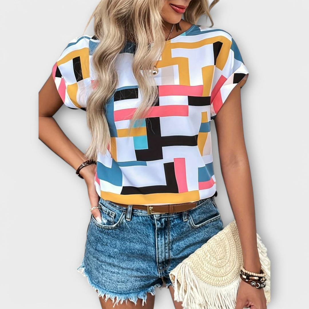 Хлое - Къс ръкав блуза