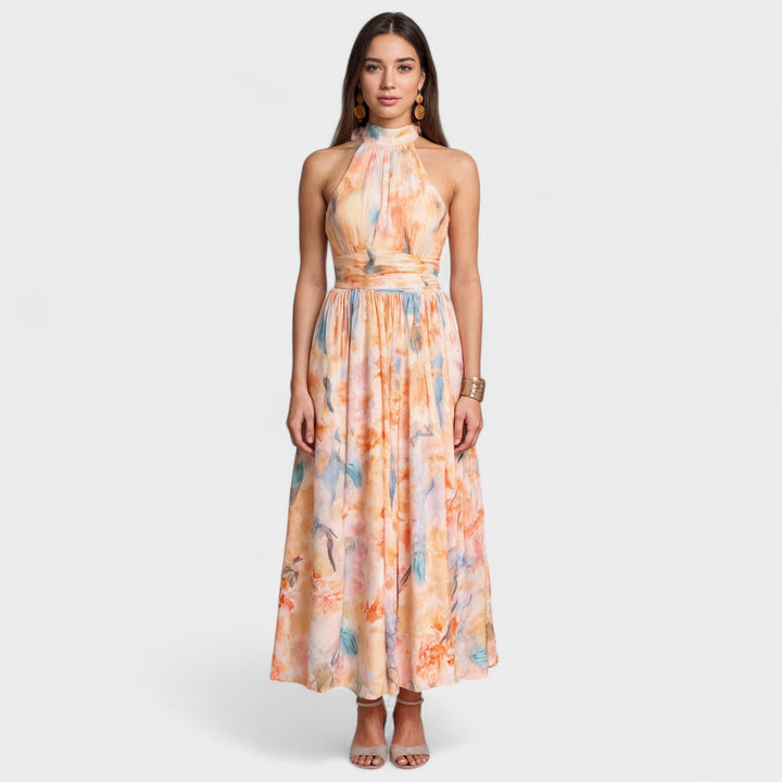 Аврора – Цветно лятно макси рокля