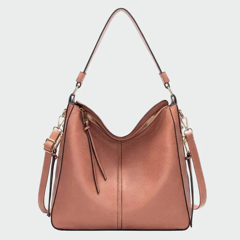 Временна кожена хобо чанта
