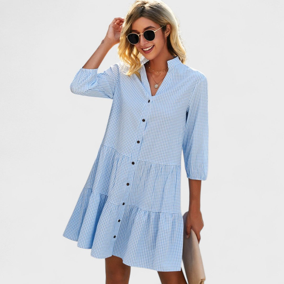 Шанна | Воланно миди рокля