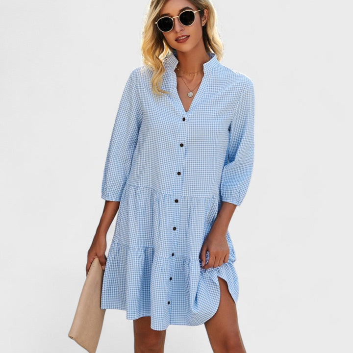 Шанна | Воланно миди рокля