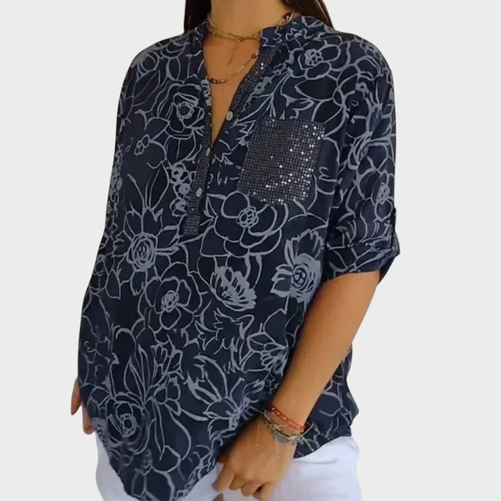 Елоиз | Блуза с цветен десен