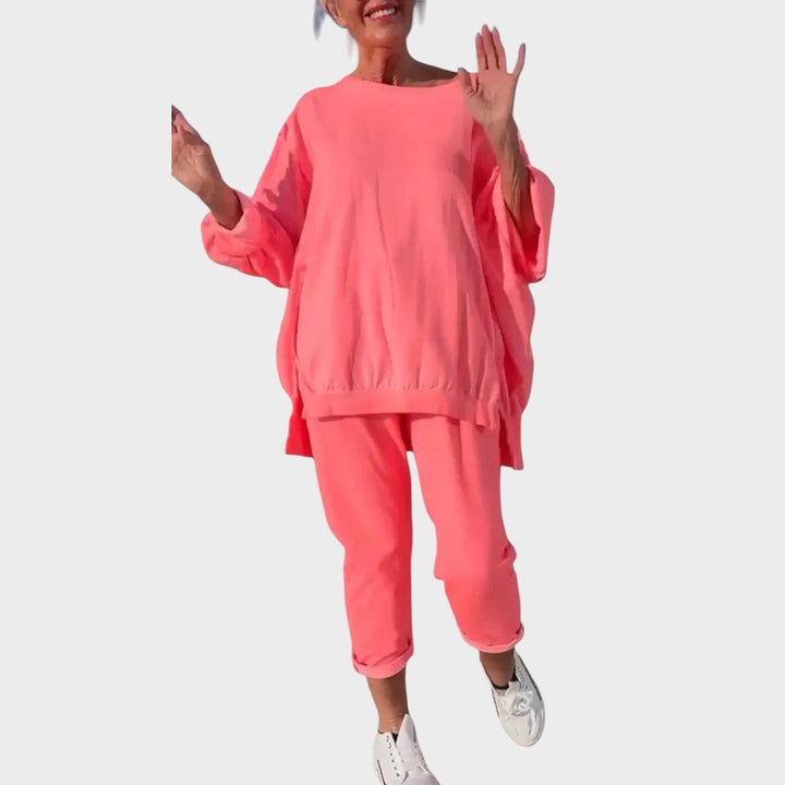 Исабел | Комплект за домашно облекло с пуловер и къси панталони