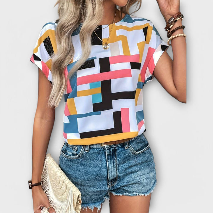 Хлое - Къс ръкав блуза