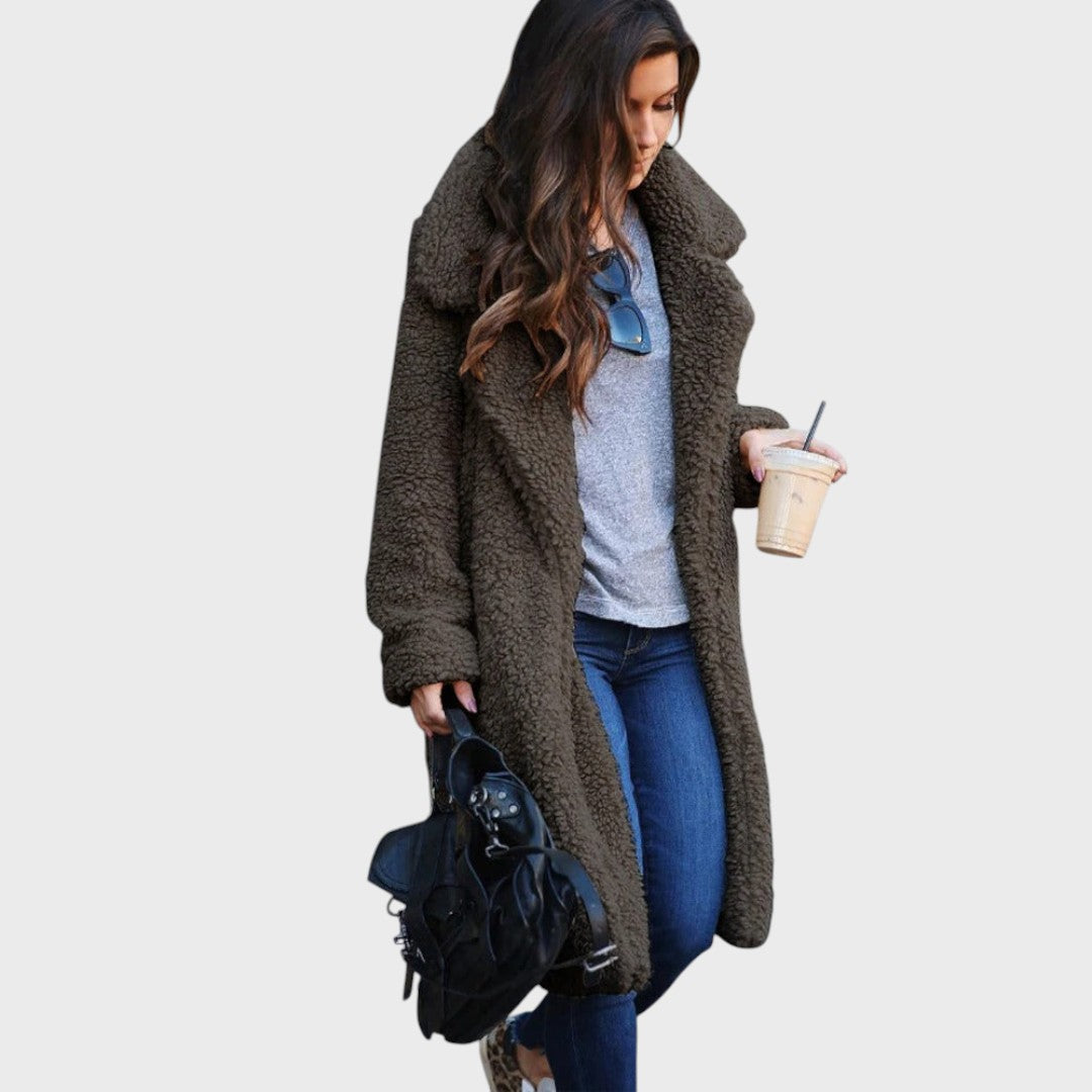 Доминика | Модерен дълъг теди палто