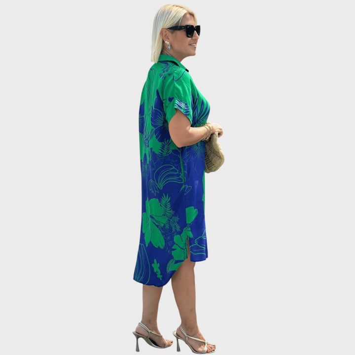 Наоми – Рокля с цветен десен